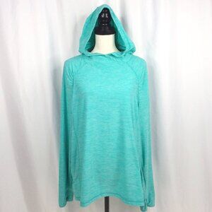 Danskin Now Dri More Pullover Hoodie Top Womens Size XXL Thumbholes High Neck